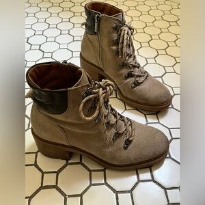 Lucky Brand Suede Combat Boots Women’s Size 6